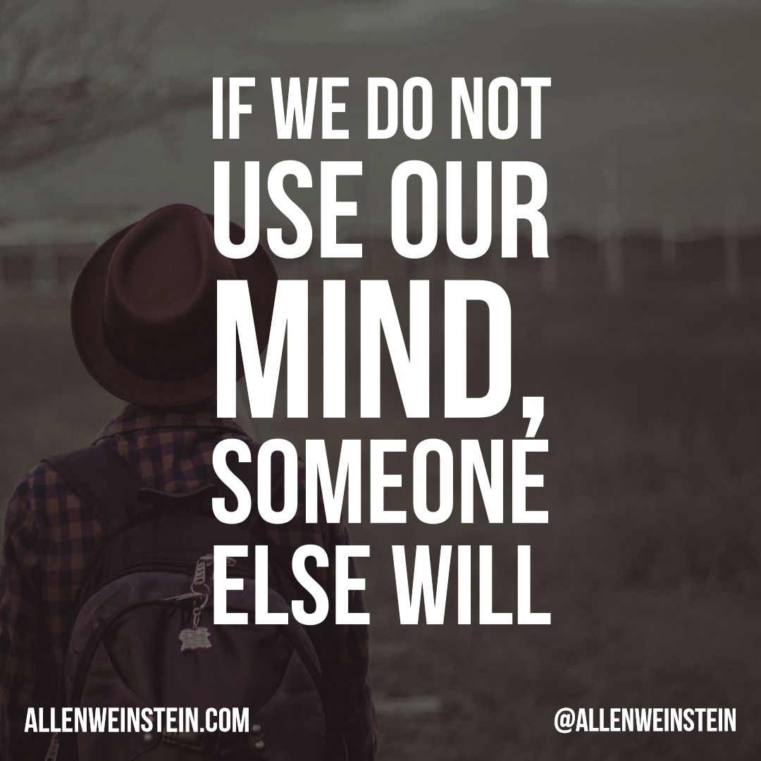 We have the potential to create anything we want out of our lives, but too often our actions are driven by outside influences that do not benefit us. Fill your mind with your own positive thoughts so that there is no room left for the limiting beliefs that others try to feed us.