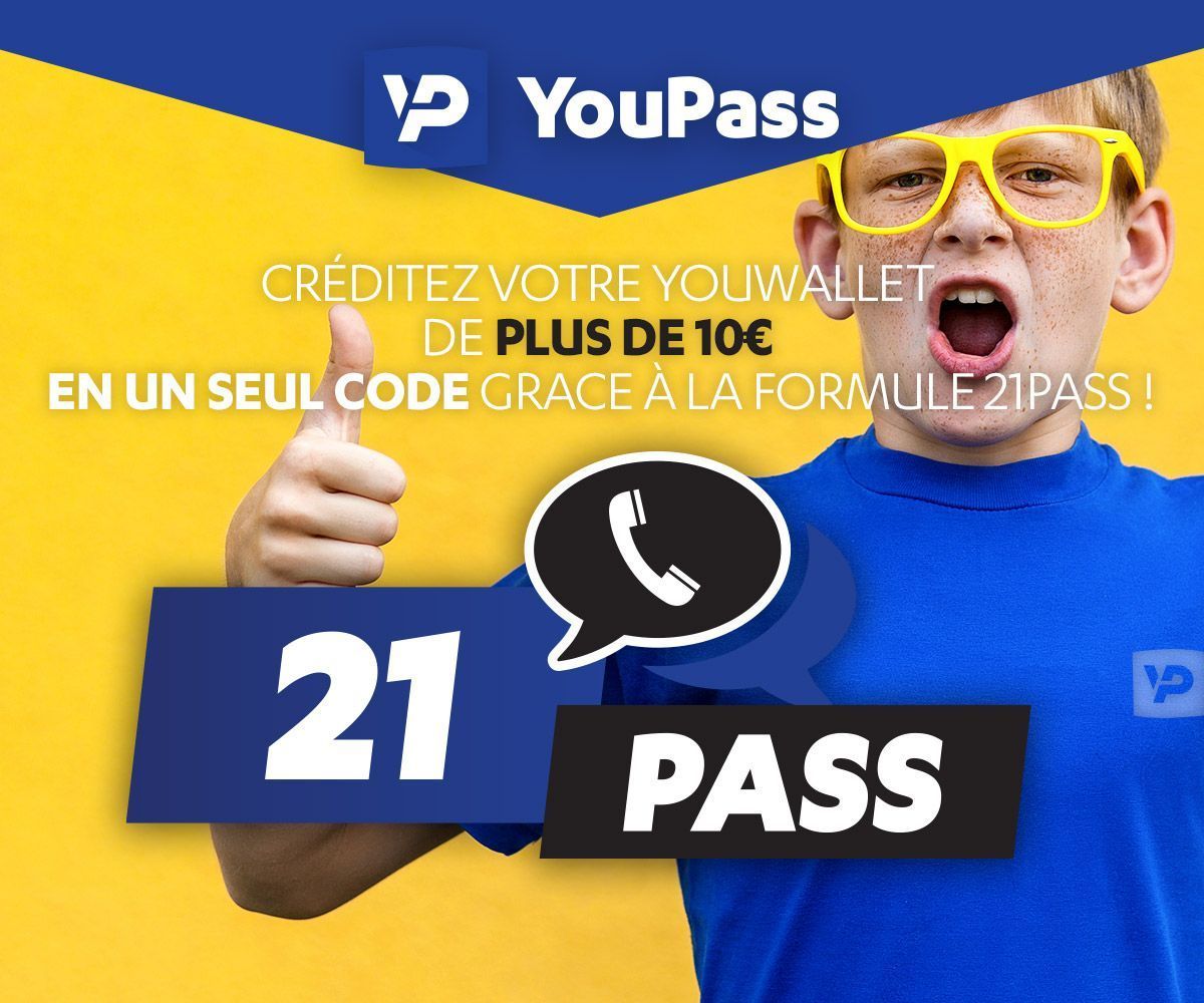 YouPassFR's tweet image. Souhaitez la bienvenue au 21Pass 💥
Cette nouvelle formule d'appel est la première qui vous permet de créditer votre compte de plus de 10€ !

En savoir plus : blog.youpass.com/2018/05/25/nou…
Retrouvez la dès maintenant sur : youpass.com/fr/paiements/f…

Un 21Pass à gagner → RT + FOLLOW