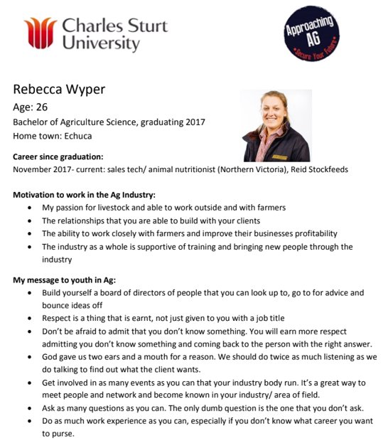 ApproachingAg's tweet image. Bec Wyper from Reid Stockfeeds is another guest speaker presenting at the fair tomorrow evening. Head down to Joyes Hall at 5:30pm tomorrow evening to hear some great speeches.