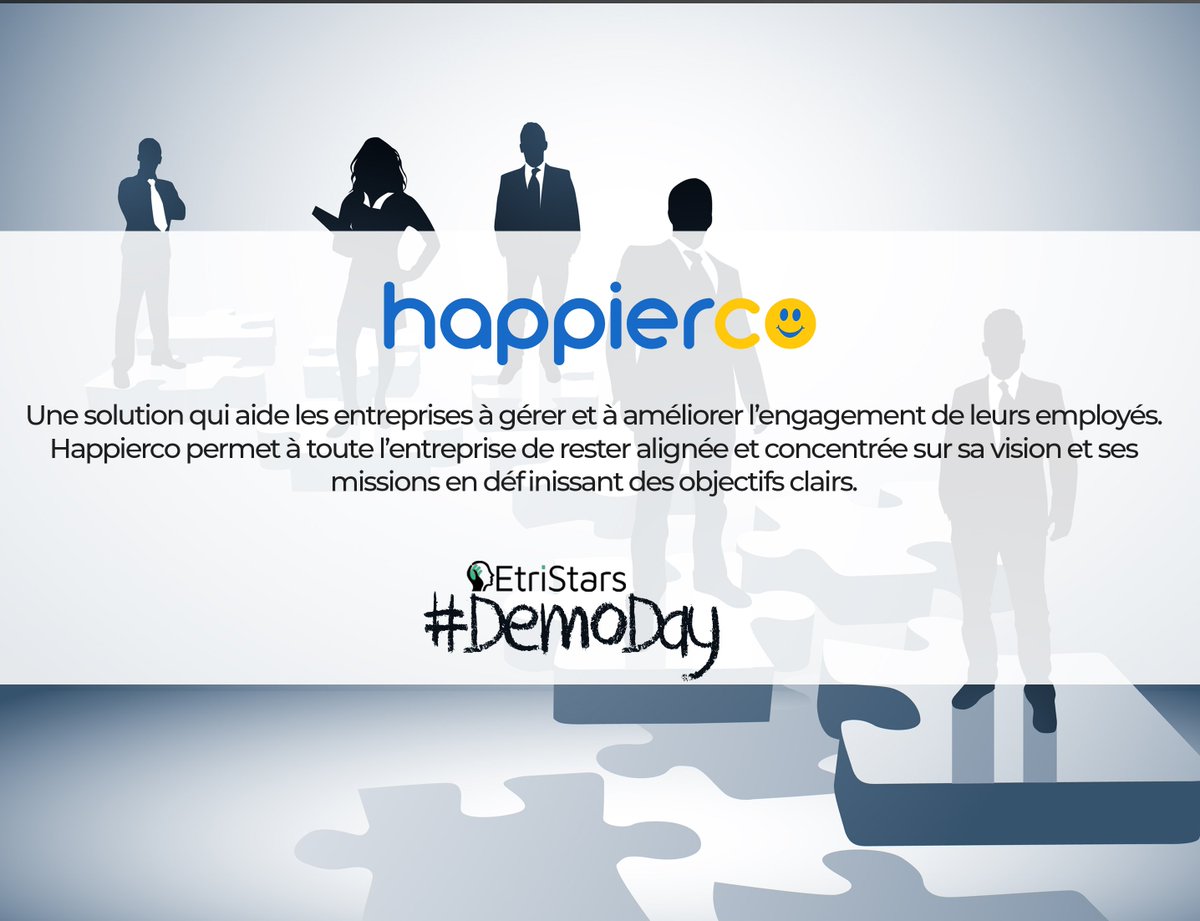 etristars's tweet photo. @happierco une solution qui aide les #entreprises à gérer et  à améliorer  l'engagement de leurs employés.#instantPitch #demoday #EtriStars https://t.co/79anWKHIb3