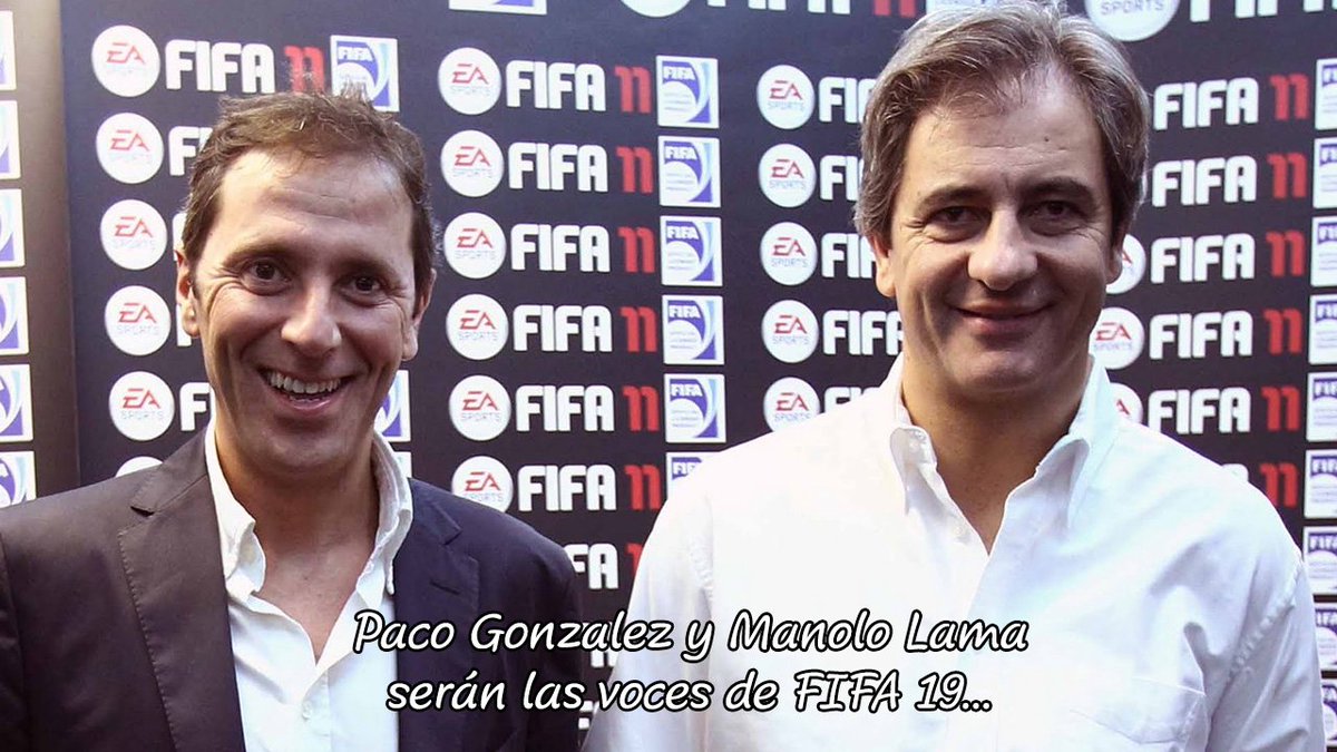 MovistareSports's tweet photo. En FIFA 19, volveremos a tener a @lamacope, Paco González como narradores y @RuizAntonito, con los comentarios de banda... ¿te gusta?

🔁: ¡Que nunca dejen de hacerlo!
❤️: Quiero oír voces nuevas https://t.co/Jz221mbg2R
