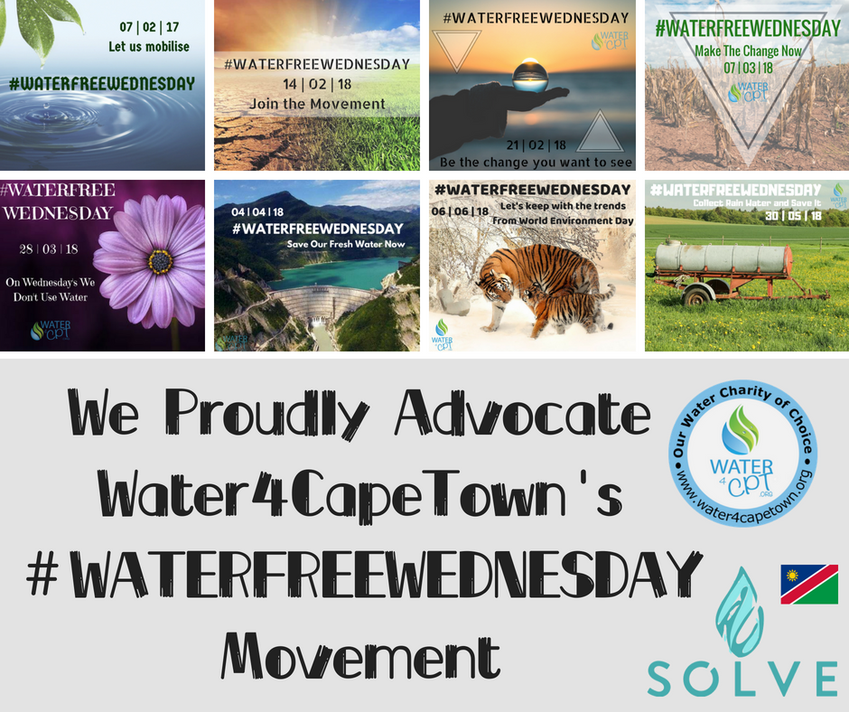 Our Water Charity of Choice: @Water4CPT run an awesome initiative known as #Waterfreewednesday. They work to promote the opening of the conversation around #Sustainability, and the individual's role in ensuring a #Future4Water.
#Water4All #Water4Africa #JoinTheMovement