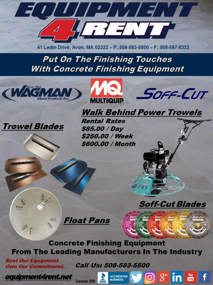 Equipment4Rent's tweet photo. Equipment 4 Rent carries Concrete Finishing Equipment from the leading manufacturers in the industry such as
 Wagman Metal Products, Multiquip, and Husqvarna (Soff-Cut).
@Equipment4Rent https://t.co/Sm6u6ZcHJ0