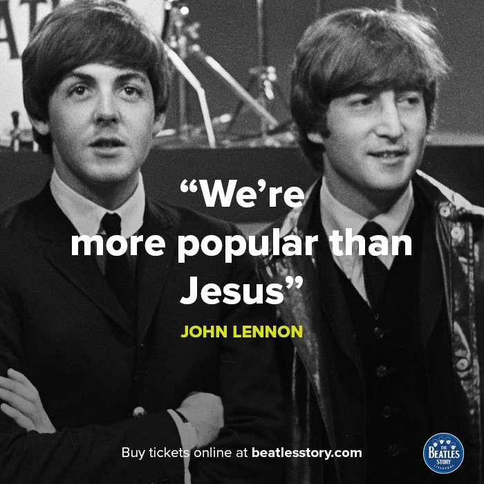 The Beatles Story on Twitter: "The Beatles' manager, Brian Epstein, held a  press conference in an attempt to defuse the controversy surrounding John  Lennon's comments that The Beatles were “more popular than