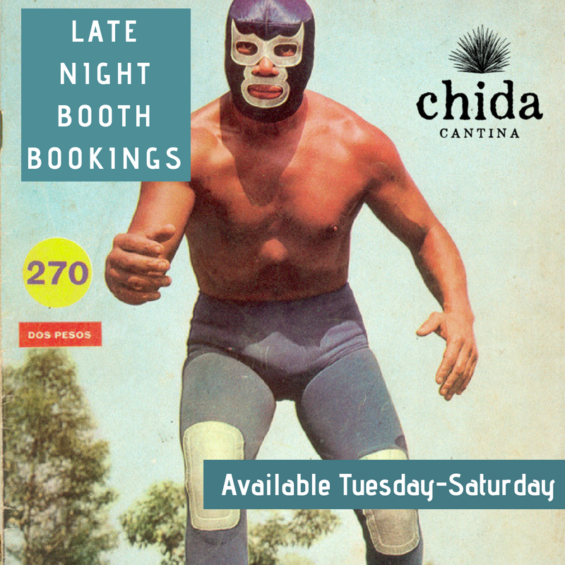No plans for the weekend? Well now you do!! Book a booth at Leeds best taco &amp; tequila bar for a night to remember! Get in touch to enquire >>> bookings@chida.uk #livinlachidaloca