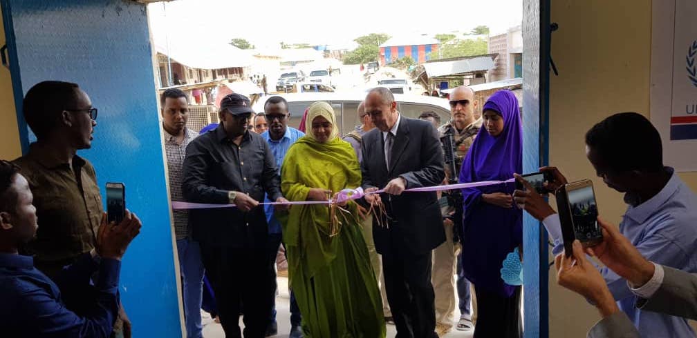 UNHabitat_Som's tweet photo. @UNHabitat_Som @Aics_Mogadiscio @MunicipalityMog celebrating the launch of Nagaad Market Phase II in Mogadishu. Local markets are a dynamic, vibrant &amp; a veritable hub of social interaction that underpin the development and sustainability of the economy. #localeconomicdevelopment https://t.co/DH1I6Xx7vL