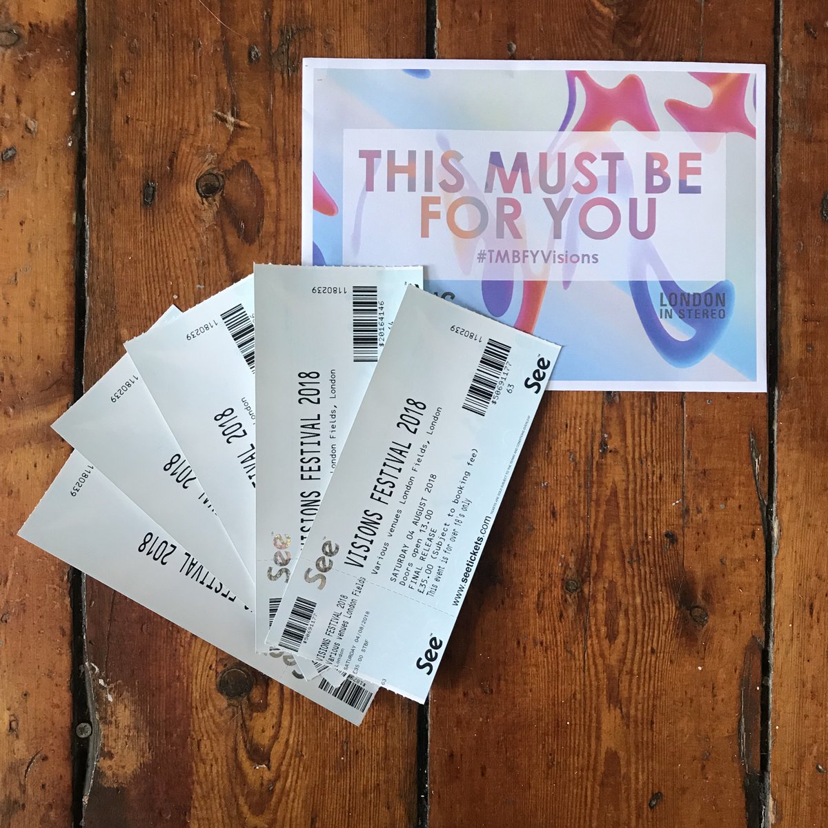 This weekend we will be hiding 5 free tickets for <a href="/VisionsFestival/">Visions Festival</a> in and around Hackney. Make sure you follow us on instagram (@thismustbeforyou) for more info on where they will be, and keep an eye out for these envelopes! 👀#TMBFYVisions