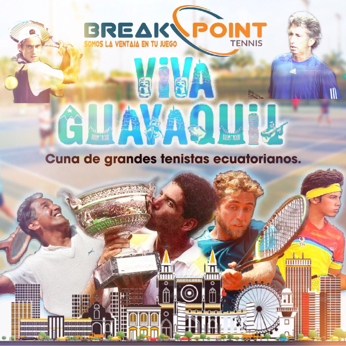 Breakpoint_ec's tweet photo. Que viva guayaquil 
Cuna de grandes tenistas ecuatorianos https://t.co/FfmRo2GWQv