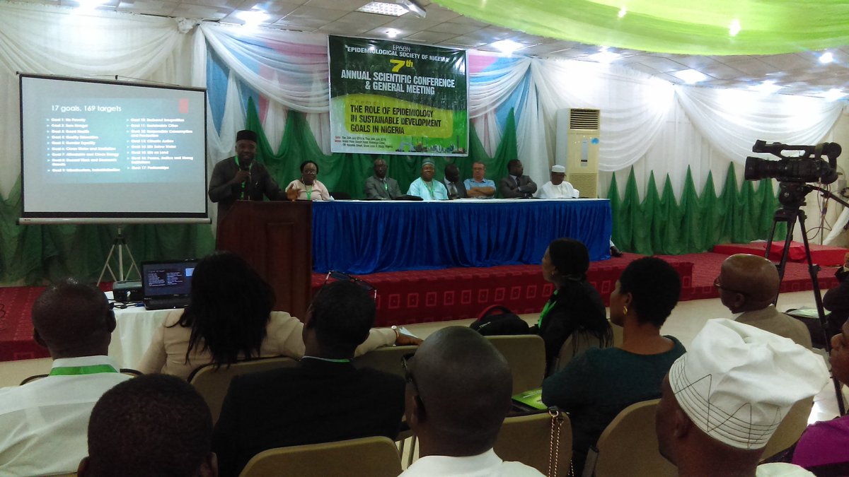 Dr Edward Kola Oladele discussing "The Role of Epidemiology in Sustainable Development Goals in Nigeria" 
<a href="/sesmak/">Olusesan Makinde</a> <a href="/nighealthwatch/">Nigeria Health Watch</a> <a href="/Ng_EPiSON/">EPiSON Nigeria</a> <a href="/fhi360/">FHI 360</a> <a href="/CDCgov/">CDC</a> <a href="/IHVNigeria/">IHV Nigeria</a>
