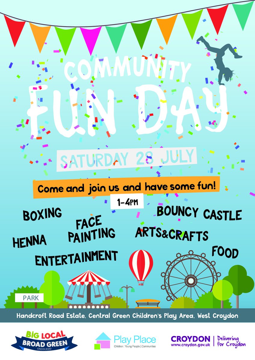 BroadgreenC's tweet photo. Two great family fun day events not to be missed this weekend.Come along https://t.co/jBmImT0mTE