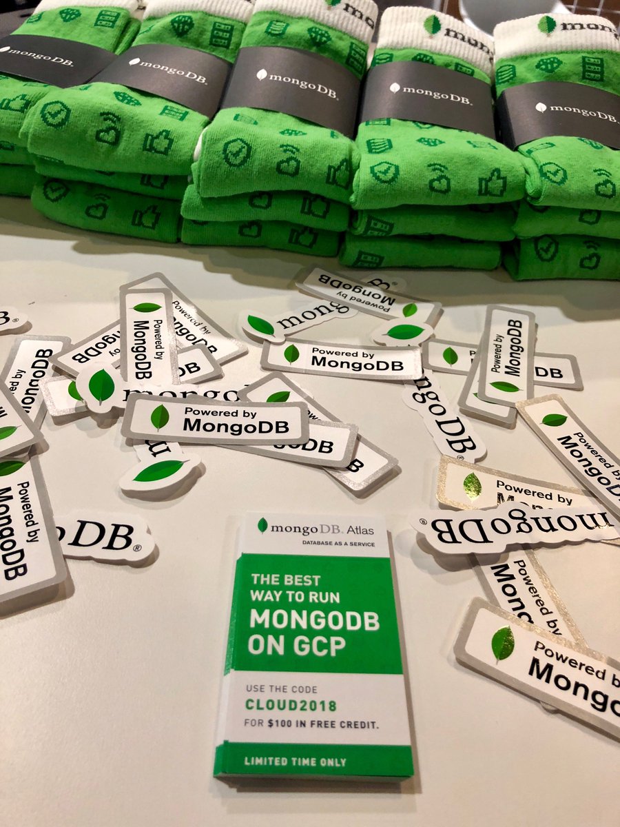 We’re excited for day 2 of #GoogleNEXT18! Stop by our booth on the 1st floor of Moscone West (W1613) for some stickers and a pair of socks! 🍃