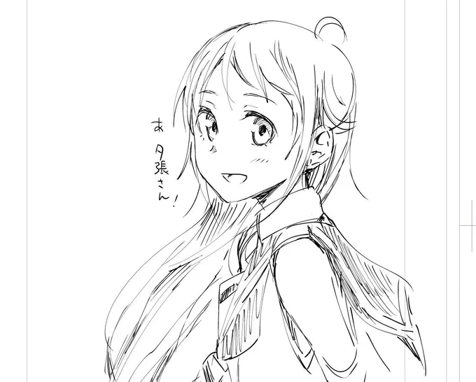 五月雨ちゃんをかわいくかきたい 