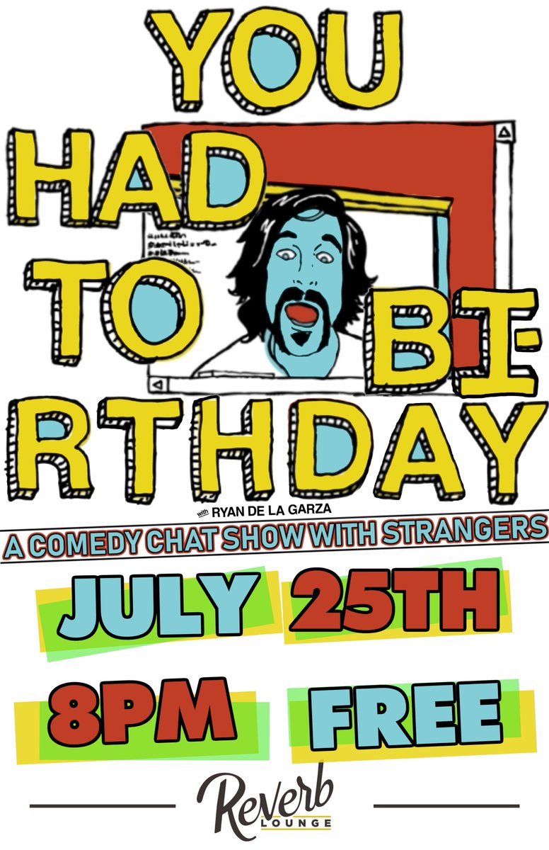 🚨FREE SHOW ALERT🚨 Tonight at <a href="/Reverb_Lounge/">Reverb Lounge</a>: You Had to.....Birthday??? That's right! @ofthegarza is another year older and he wants to celebrate it with you and a bunch of strangers! Show starts at 8pm and it's free as can be