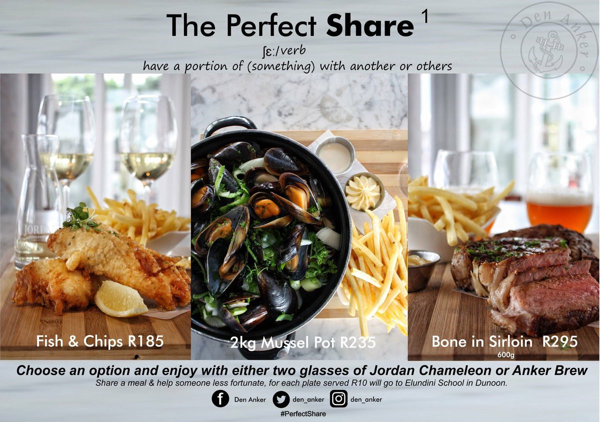 den_anker's tweet photo. Did someone say #WinterSpecials? Yip, we’ve got not one but three incredible specials in our #PerfectShare winter specials. Choose between Mussels, Fish and Entrecôte, &amp; then choose between  #wine or #beer. The hardest decision will be who you will share this all with
#DenAnker https://t.co/Ke2lJC3ubs