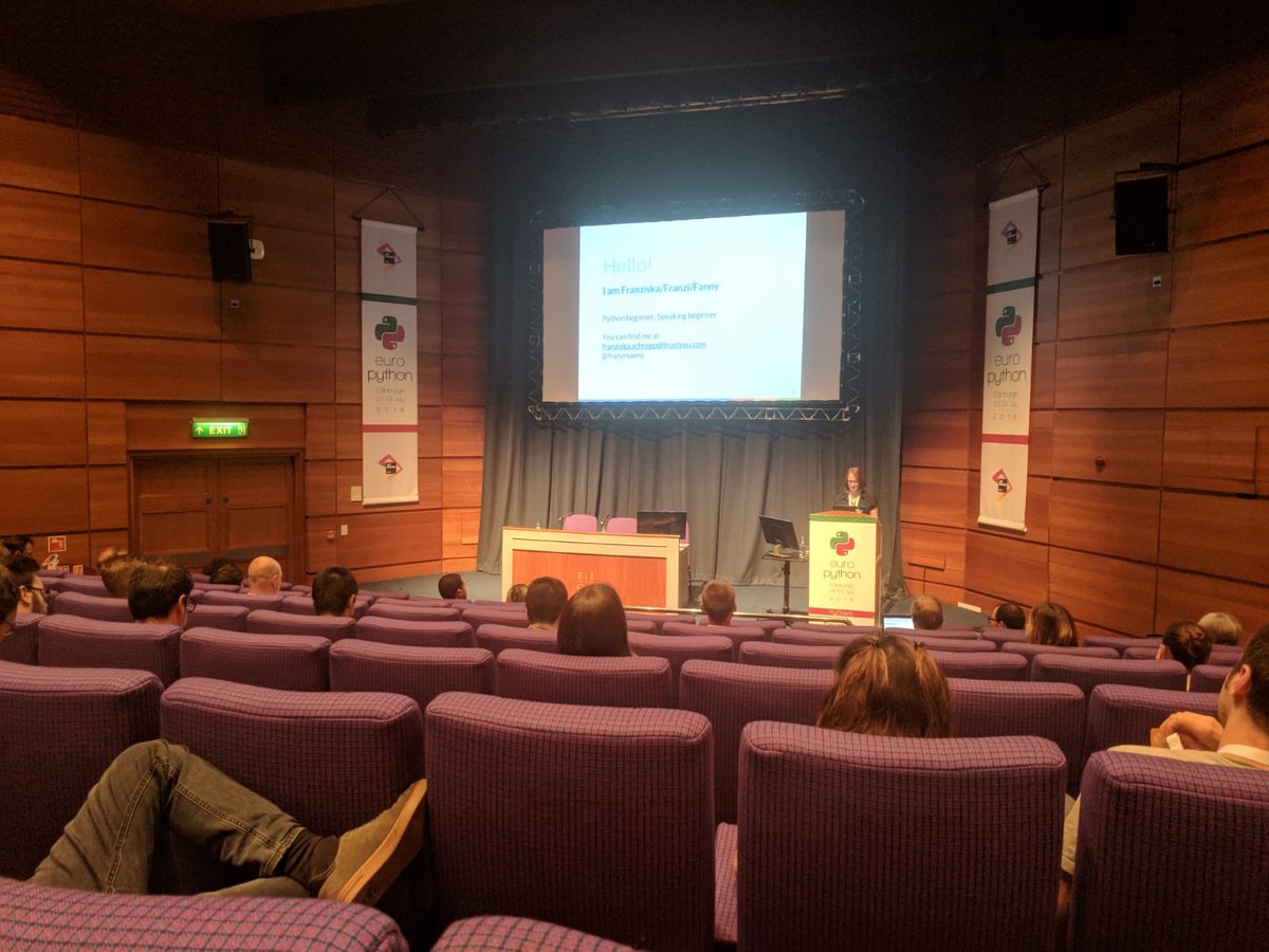 franzmaens's tweet image. My talk at @europython was a lot of fun, I love the friendly and supportive Python community 😊 #europython2018