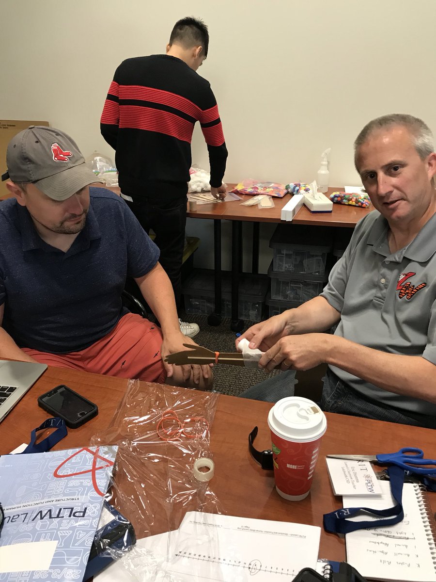 JanetErnst's tweet photo. The engineering design process in action at RIT. PLTW Launch Classroom Teacher Training. #PLTWProud   #PLTWCT https://t.co/M8ZTFdqlU2