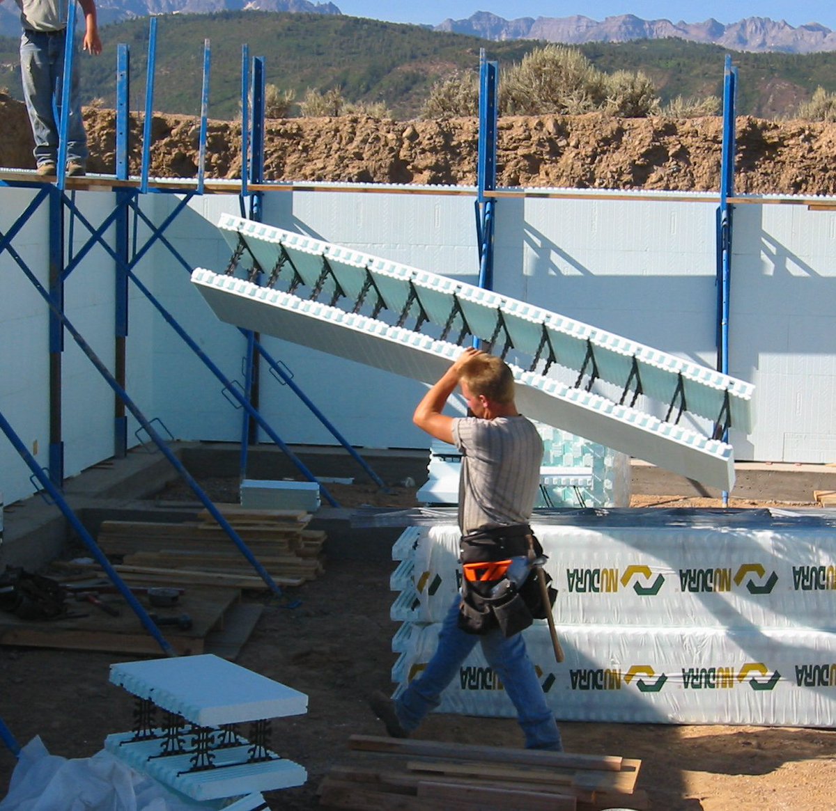 NUDURAICF's tweet photo. DURAMAX Technology® - NUDURA Standard Forms are the largest standard Insulated Concrete Form in the industry measuring 96" x 18" (2438 x 457 mm) allowing the placement of 12 square feet of wall area in one building step. https://t.co/1XJTwjxyF7