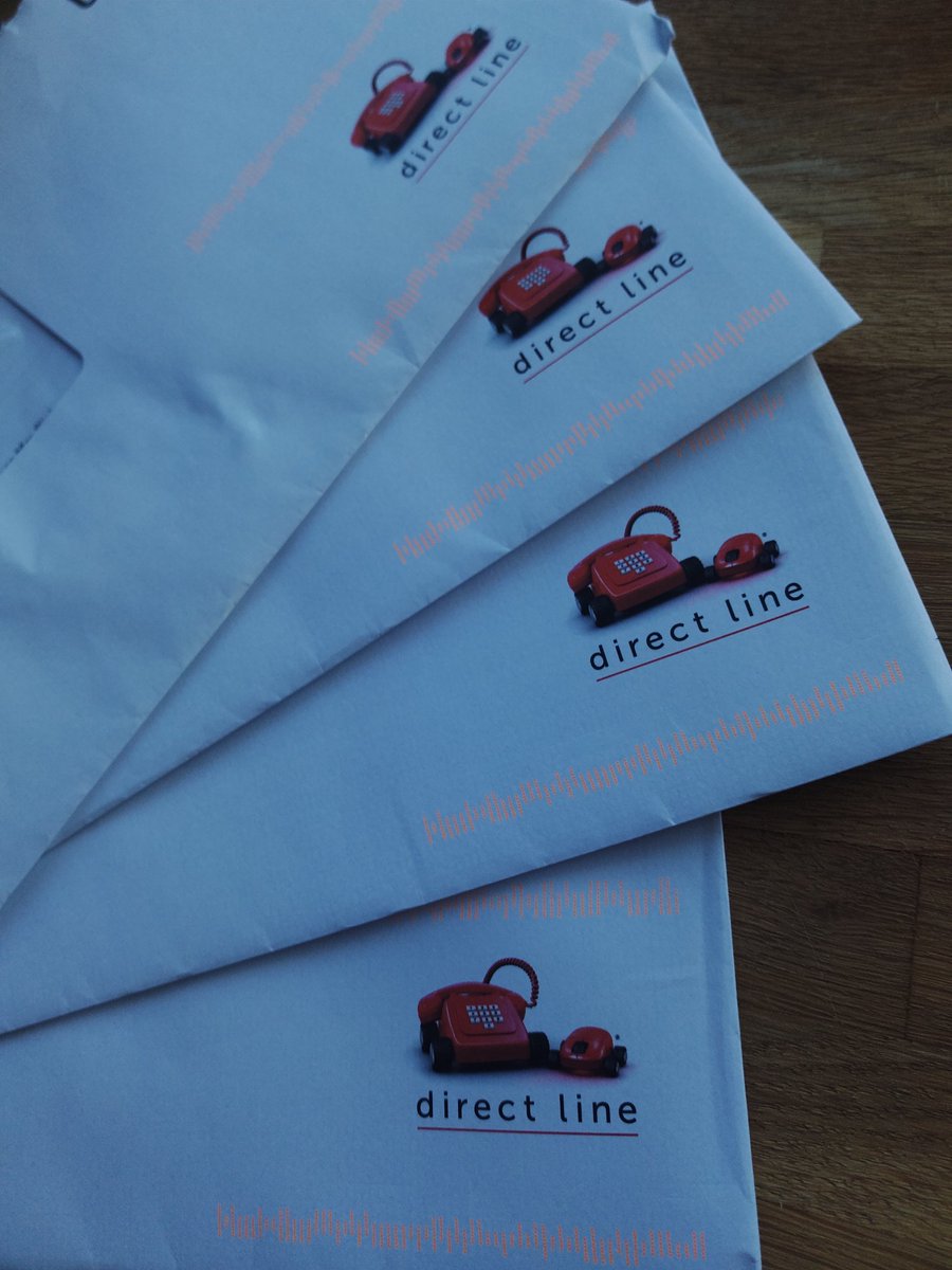 CakeyScout's tweet photo. @DirectLine_UK were four separate envelopes really necessary after one phone call? #packagingfail https://t.co/xbopQaWHnx
