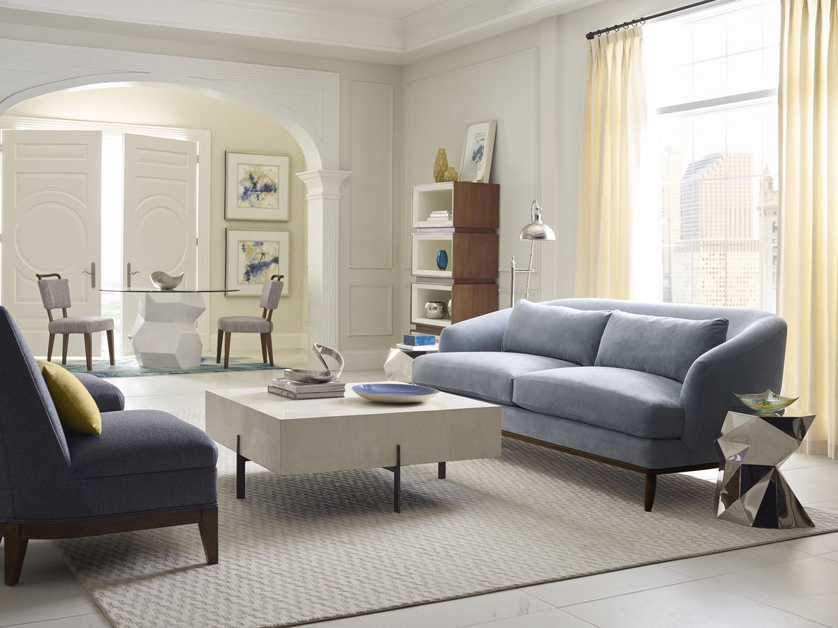 Soft blues and natural accents make this space as fresh as it is chic 😍

Explore our Cove Collection for a contemporary take on sculptural elegance: drexel-furniture.com/Furniture/c400… #drexelfurniture #interiordesign