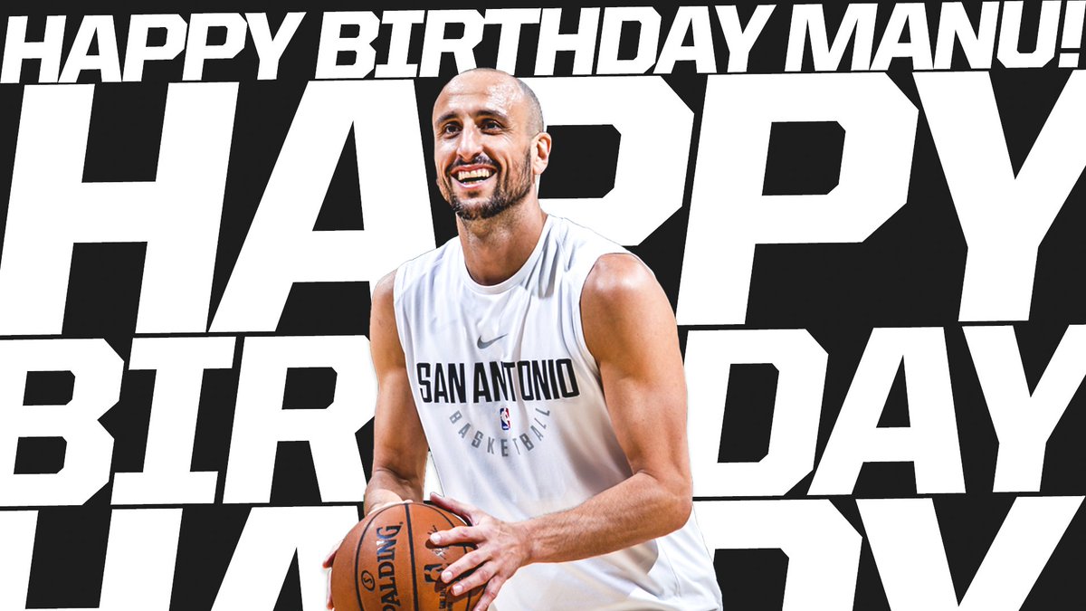 spurs's tweet photo. Happy Birthday, @manuginobili! https://t.co/KpOiVB7BwC