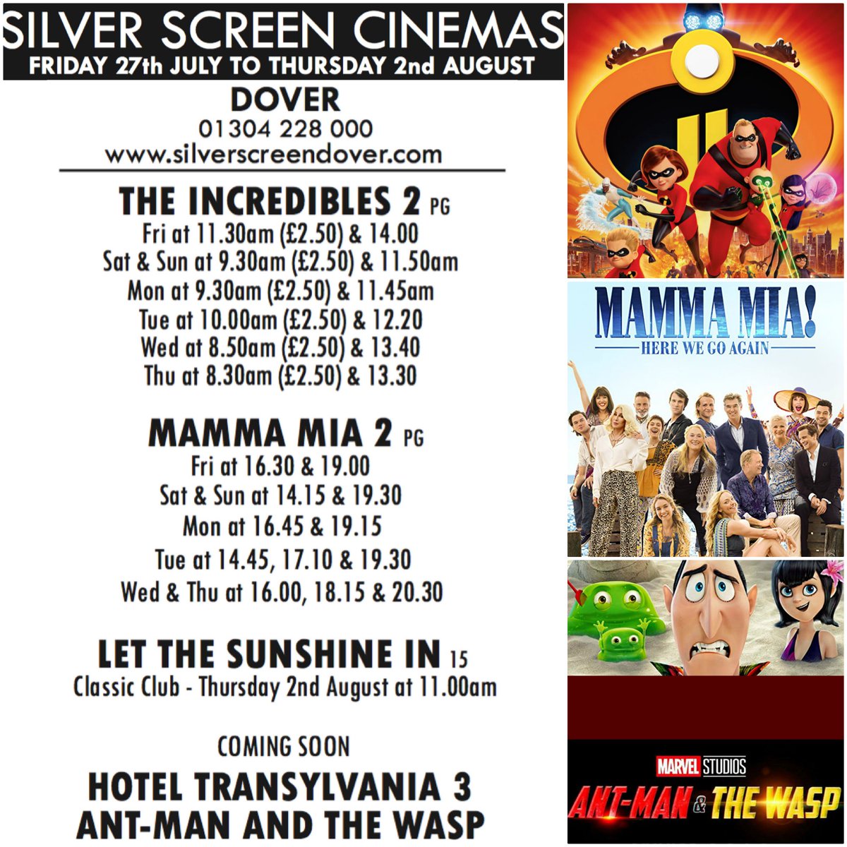 Here is our programme for next week! (Fri 27th to Thu 2nd)

We will be getting a couple films late this Summer due to film company regulations. Please do hold out if you can, we are doing our best. :D

Please retweet this to show your support. :D