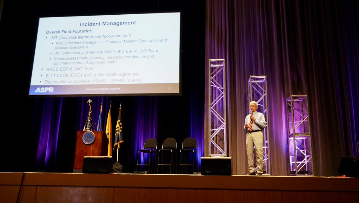 ASPRgov's tweet photo. ASPR rolls out its new Incident Response Framework at #NDMS2018.   The new approach integrates key operational response concepts in a more flexible, scalable framework to #SaveLives &amp; protect Americans when disaster strikes. https://t.co/FS5J6dKFIw