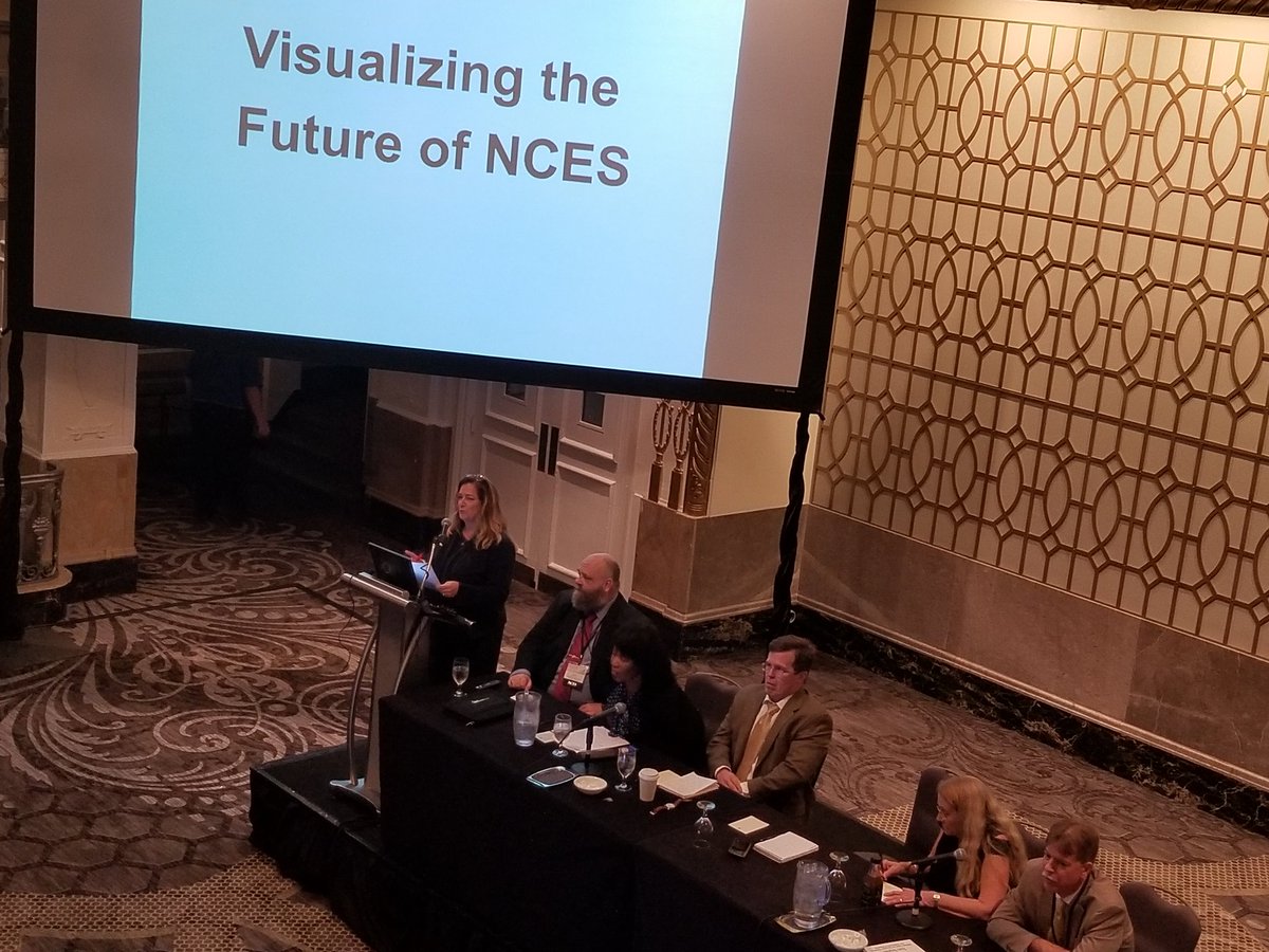 Data2Inform's tweet image. Informative and productive time with National Forum on Education Statistics.  Now, the data conference begins.  Ready for opening remarks from the new Commissioner of NCES, Dr Woodworth.  #DataToInform #MasonLearns #LearnerFocused