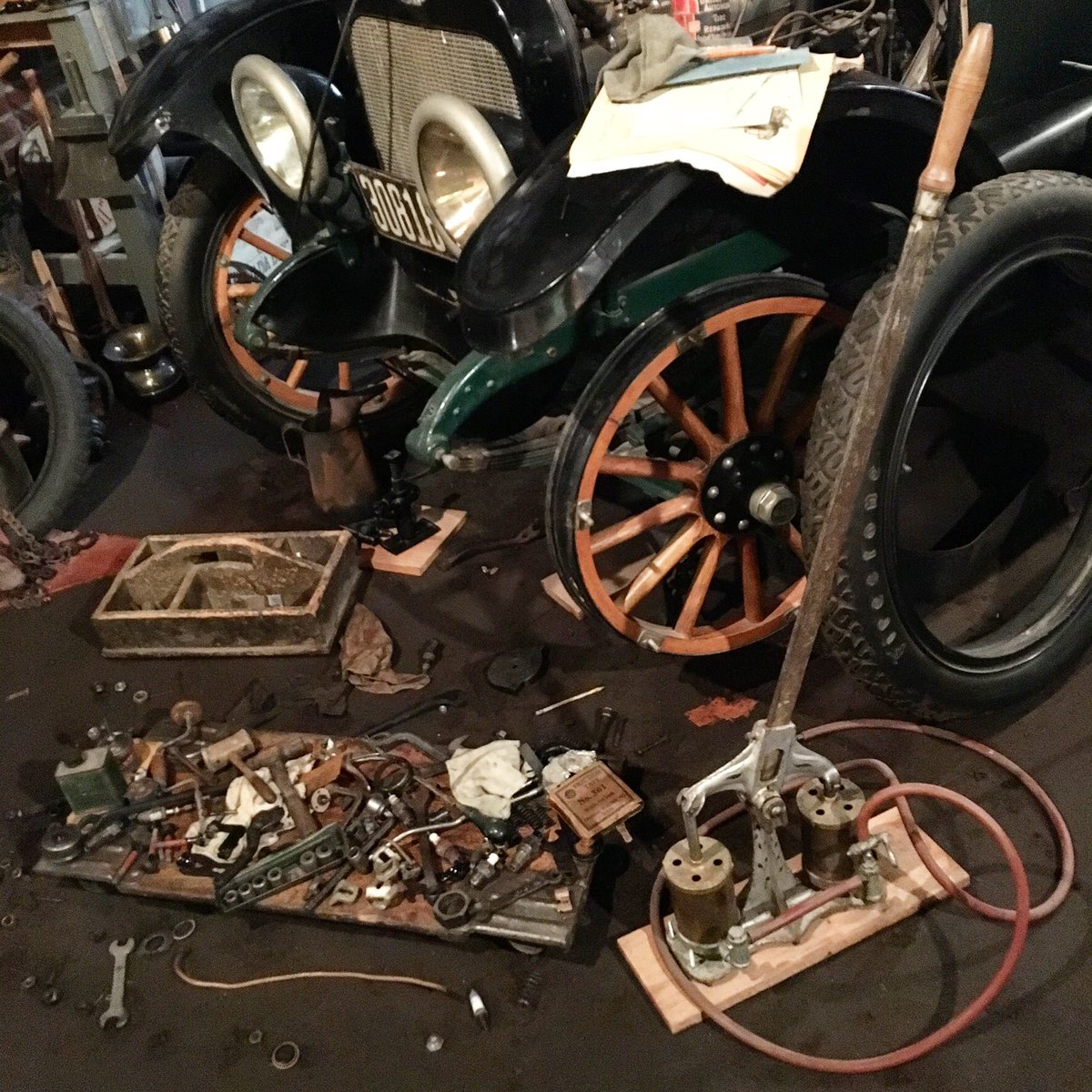MarkBSchlemmer's tweet image. One of my favorite exhibits of tools in a museum context (#MusTools) is this auto mechanic shop @WichitaHistory. It manages to straddle that didactic space between display and disarray. #ITweetMuseums