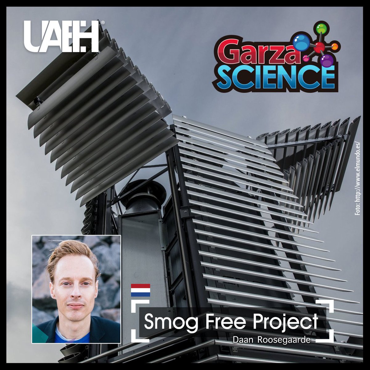 UAEH_OFICIAL's tweet photo. Daan Roosegaarde, artista e innovador holandés creador de "diseños sociales" que exploran la relación entre la gente, la tecnología y el espacio. Su fascinación por la naturaleza y la tecnología se refleja en el Smog Free Project .
https://t.co/gRX65MEq3F
#GarzaScience https://t.co/EPGWXUWkEP
