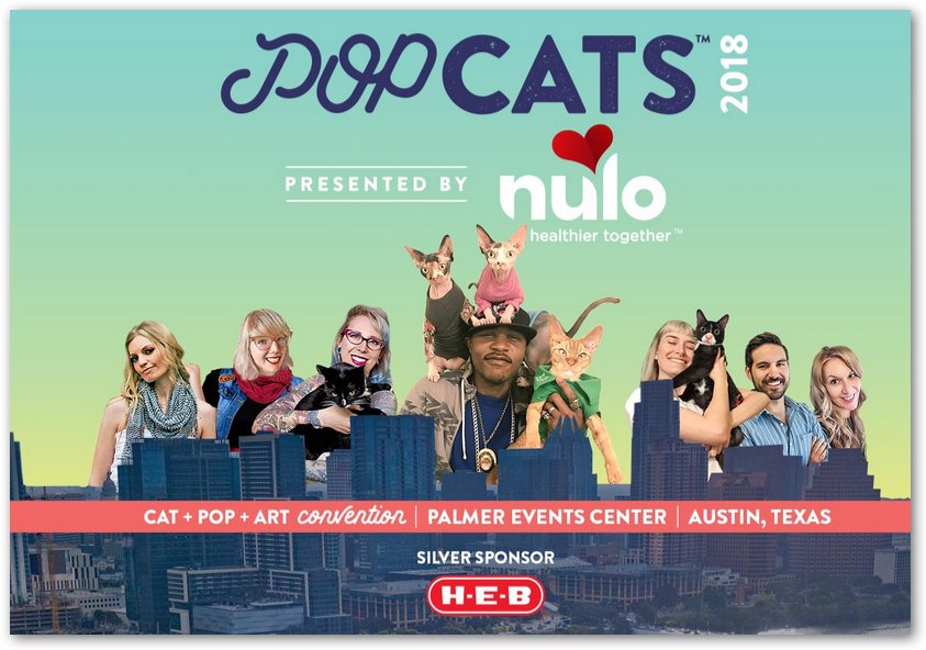 ChronEvents's tweet photo. Hey Austin cat-lovers! POP Cats is headed to #ATX August 25-26. Don't miss the biggest paw-ty of the year featuring @iammoshow #theCatRapper, adoptable kitties from @austinhumane  and cat-loving makers from around the world.  Tickets and details at https://t.co/zPUHVjgrpa. https://t.co/DEAV1KukEM