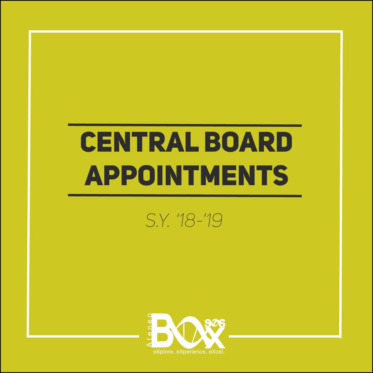AteneoBOxSHS's tweet image. ANNOUNCEMENT OF APPOINTED ASSOCIATE VICE PRESIDENTS (AVPs) AND CORE HEADS:

What’s up BOx-SHS members?

The results of the screening process for AVP and Core Head Applications are finally out. Congratulations and we look forward to working with you!

#AllForBOx