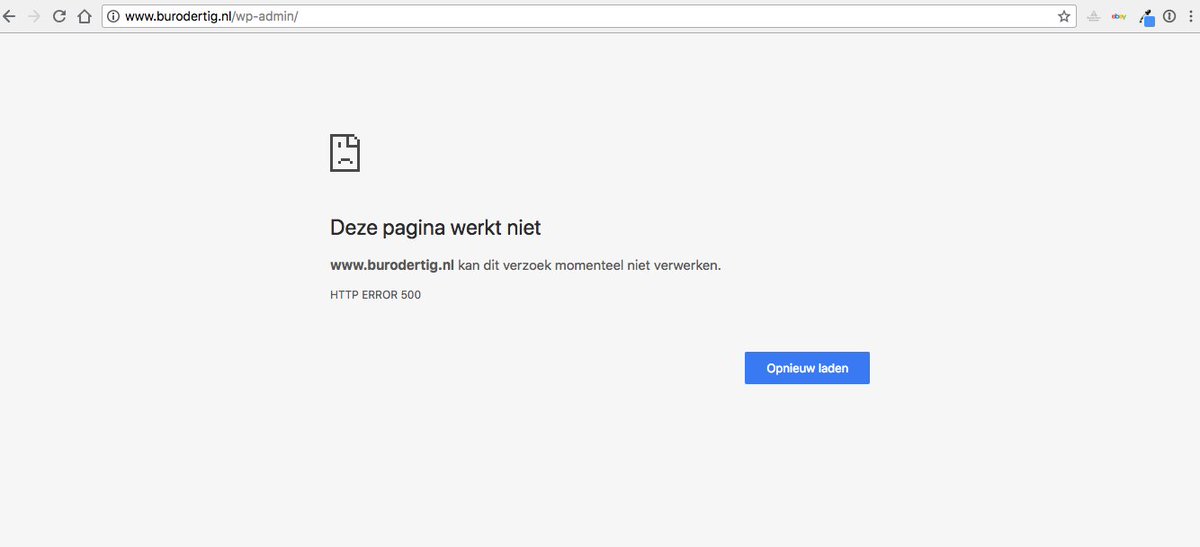 BuroDertig's tweet photo. @MD_Webcare Ha, we kunnen al twee dagen niet meer inloggen op onze website. De website werkt wel, maar als we willen inloggen via de backend krijgen we een deze melding (zie afb.). Ons ref is 950440. Graag een reactie. We wachten nu al de hele ochtend/middag op antwoord. Dank! https://t.co/hN4ErG3mrq