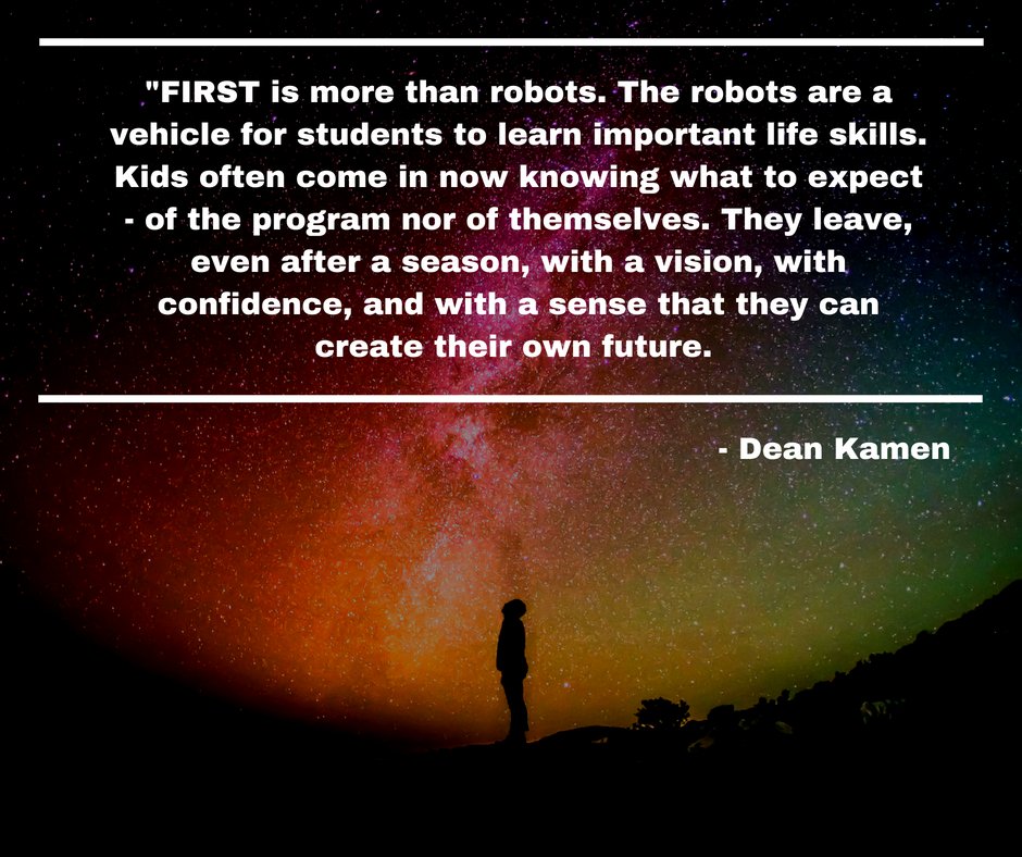 Throwing out a little #wednesdaywisdom for you on this fine Wednesday. #DeanKamenQuotes #FIRSTinspires