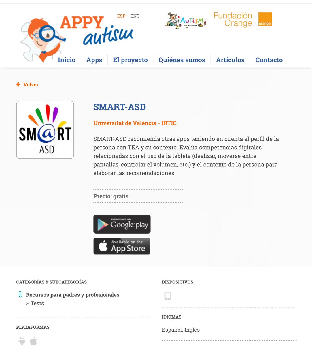 loupolobayarri's tweet photo. https://t.co/s88NJZ6JW1 
#Recomiendo Appyautism selección aplicaciones ➡️Windows Mac + Apps ➡️Android, iOS Windows Phone 🔝buscador mejores apps para cada persona Me encanta porque incluye  el proyecto @SMART_ASD  👏🏼✅ @javiersevillap @martinezsilvia_ @PalomaSilla https://t.co/KHhbyAxLdj