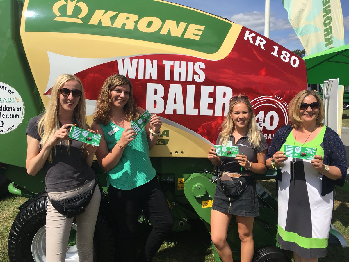 RABICymru_Wales's tweet photo. These ladies at @KroneUK are doing a super job selling raffle tickets to win this amazing prize. We've got tickets at @RABIcharity stand as well. Thanks so much @KroneUK https://t.co/zyBWA5fDij