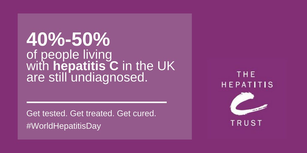 HepatitisCTrust's tweet photo. Around half of people living with hepatitis C in the UK are still undiagnosed. This #WorldHepatitisDay, let's find the missing millions. You can find details of local information and testing events taking place around the country here: https://t.co/I9EFvm8m8j https://t.co/7vXqeRu8ED