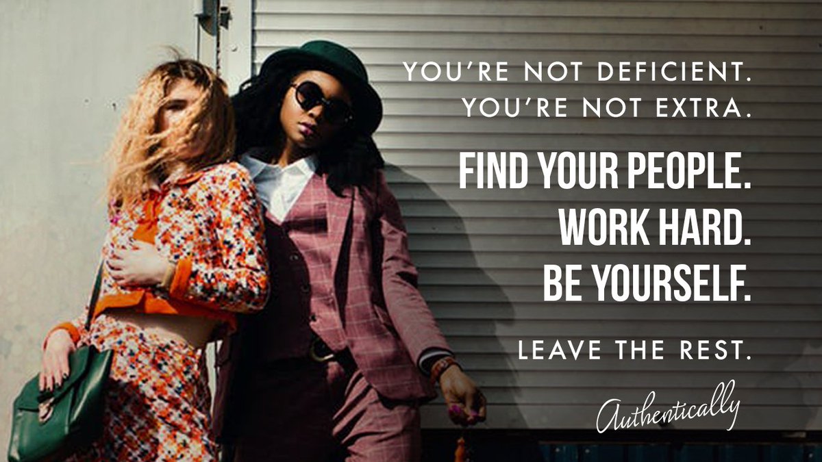 AuthenticallyCa's tweet image. If you've ever felt like you are too much, too wild, too dynamic -- you are not alone. If you've ever felt like you are an imposter, or deficient in some way -- you're also not alone.

Push the status quo. Be your own damn self. 

We're in your corner.