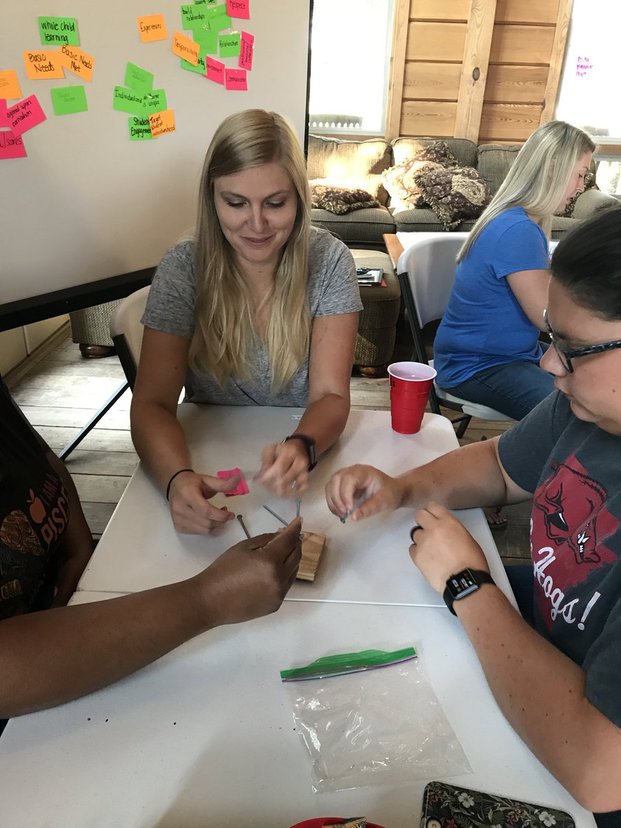 nortnik's tweet photo. Productive struggle is a good thing! Problem solving as a team! Pinewood Summer Learning Retreat Day 2 #peslearns #missionpossible18 #loveyourselfie @bethhill2829 https://t.co/svUsfFtrFs