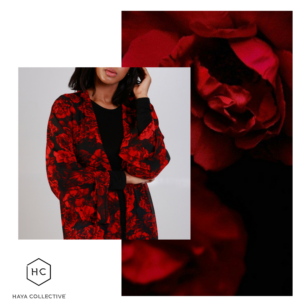 HayaCollective's tweet photo. Romantic reds. Inspired by nature. 
Shop Blossom Robe (R499) in black or beige and more limited edition new arrivals now at https://t.co/rCfNxtq764.

#Nature #RedRoses #Blossoms #Robe #Modestwear #ModestStyle #ModestFashion #ChiffonRobe #DusterCoat https://t.co/kDlKtSk7lp