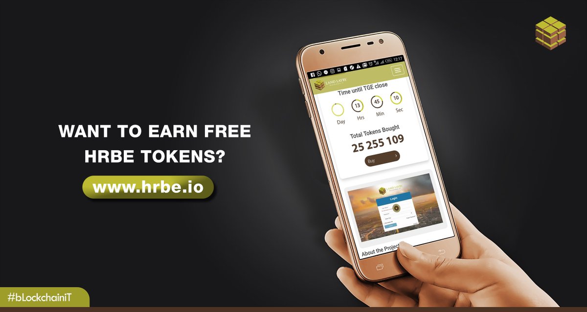 LandLayBy's tweet image. Want to earn free HRBE Tokens? Learn more about our Bounty Program on goo.gl/P9c7pE #bLockchainiT