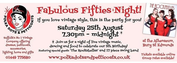 You don't want to miss this 😍
@TheRockabellas @TheAthenaeumBSE 

#polkadotsandpetticoats #party #vintageparty #shindig #vintage #retro #wednesday #suffolk #BuryStEdmunds #Stowmarket #Music #Ipswich 

 pic.x.com/qg6f4lnhhl