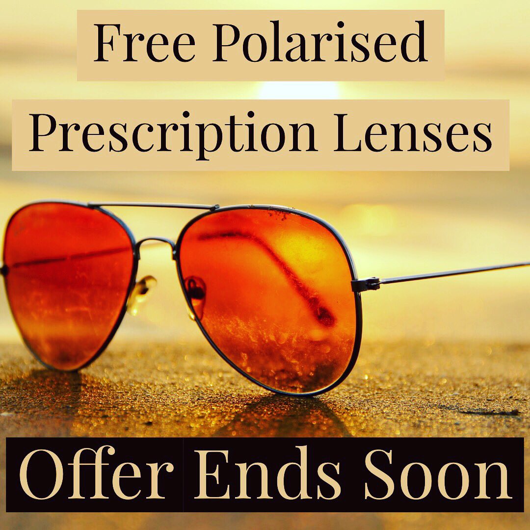 Don’t miss out on our exclusive offer of a free pair of polarised prescription lenses when you purchase a complete pair of glasses and a second frame.

Offer must end on Saturday 11th August.

Call us now to book your sight test appointment on 0115 9418121.
#sunglasses #sun