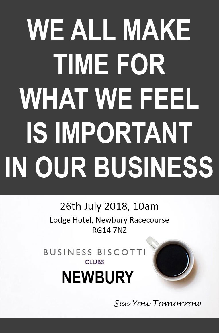 Join us from 10am. SUMMER PROMOTION! Guest £5, register on businessbiscotti.co.uk/newbury/newbur…