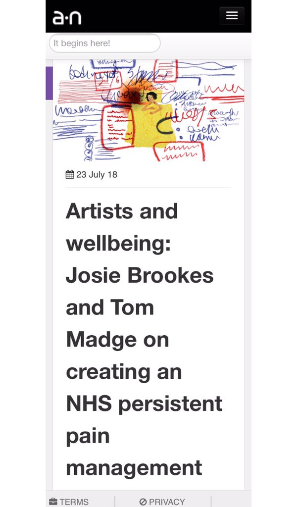 SetofDrawers's tweet image. Check out the Q&amp;amp;A resource by Lydia Ashman at @anartistsinfo who interviewed myself and Tom Madge of @animatecity on the subject of 'Artists and Wellbeing' in relation to our Pain Management film project with the Pain team at the @NewcastleHosps a-n.co.uk/resource/artis…