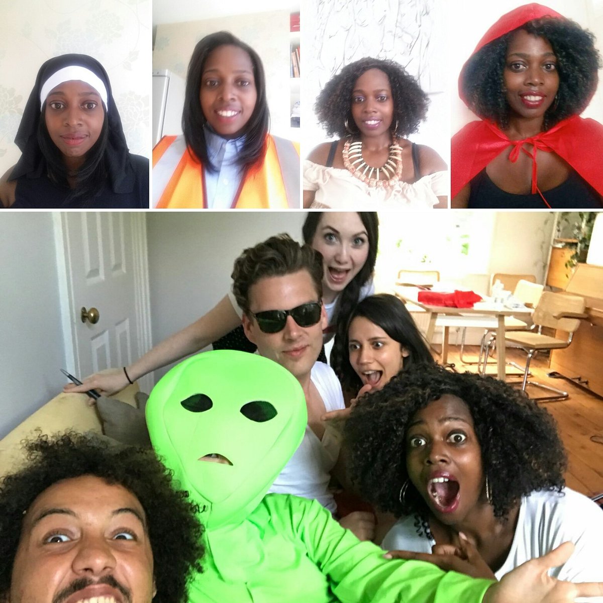 MelanieTGayle's tweet photo. What a fun 5 days #filming #multiroles as #nun #postperson #fortuneteller #cultleader an #alien and more #costumes jheez can't wait to see the show! New #comedy coming soon #goodtimes #jokes with a great cast and crew. https://t.co/w01xaKCaRM