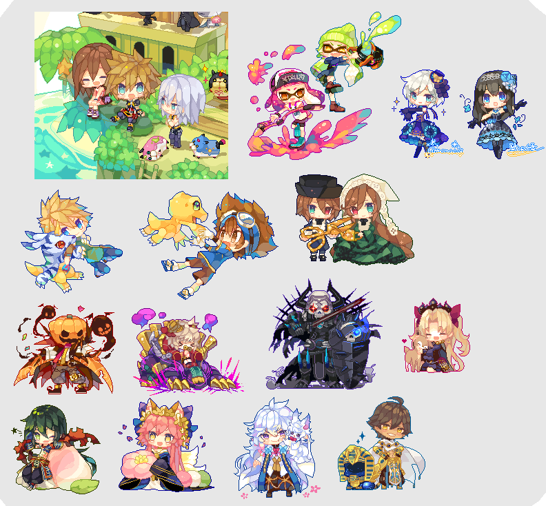 O Xrhsths あしす Commission Close Sto Twitter デフォルメ絵を流してデフォルメ民を増やそう 1枚目が創作で2と3枚目のドット絵が全部版権です O Xrhsths あしす Commission Close Sto Twitter デフォルメ絵を流してデフォルメ民を増やそう 1枚目が創作で2と3枚目のドット絵が全部版権です