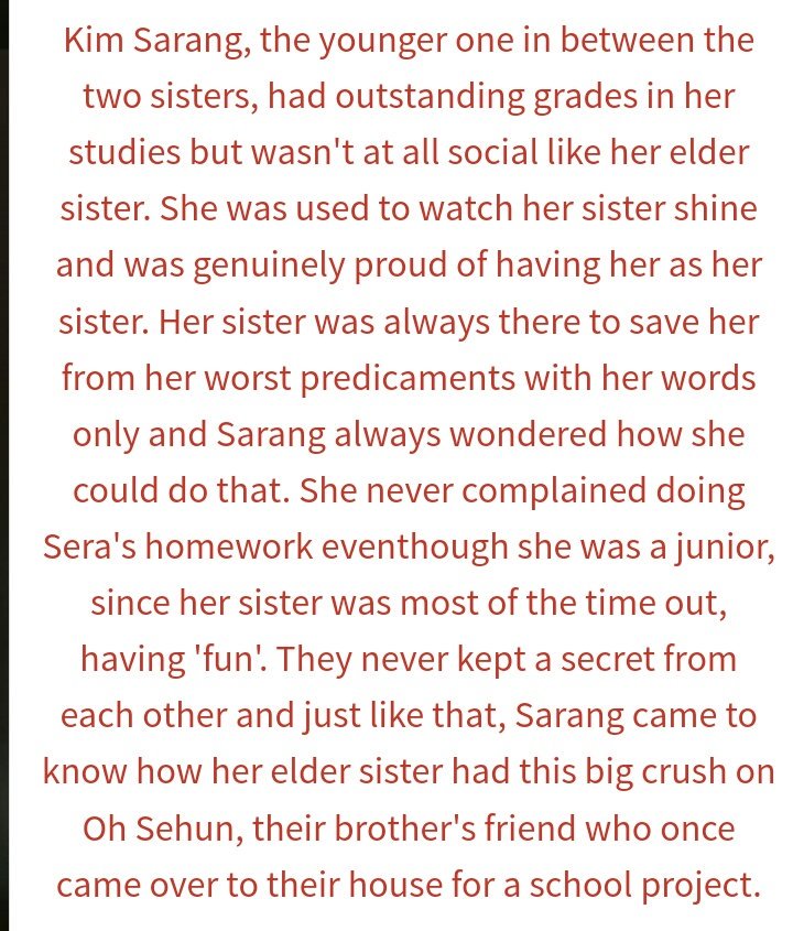 Stole My HeartCompletedRomance, FluffSehun x OCThis story is so great! Beautifully written  i fallin deeper for oh sehun while reading this  enjoy guys! https://www.asianfanfics.com/story/view/1291083/stole-my-heart-angst-arrangedmarriage-fluff-romance-sehun-sehunxoc