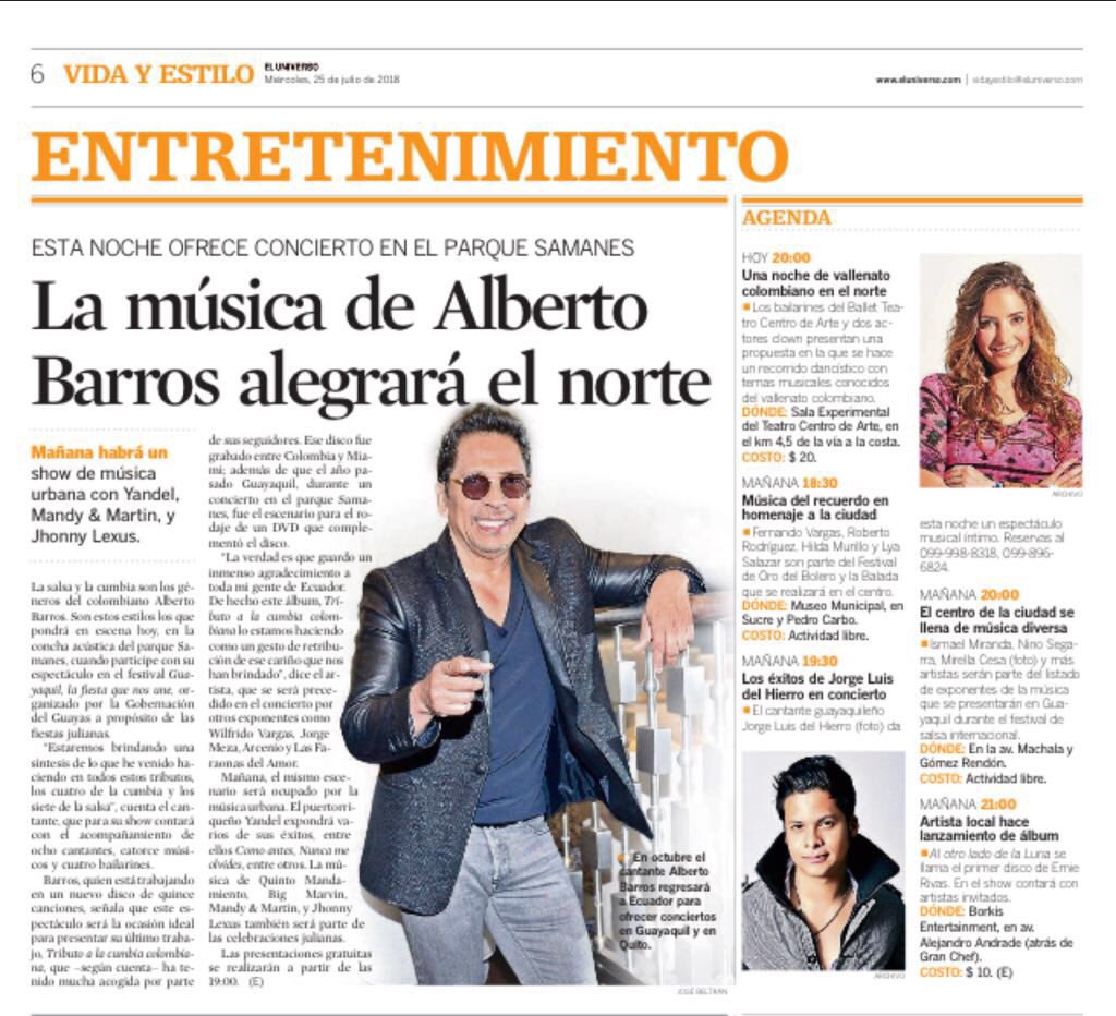 albertobarrosof's tweet image. Gracias a la prensa Ecuatoriana por esta nota. 🇪🇨👏🏽 #medios #prensa #esoesloquehay