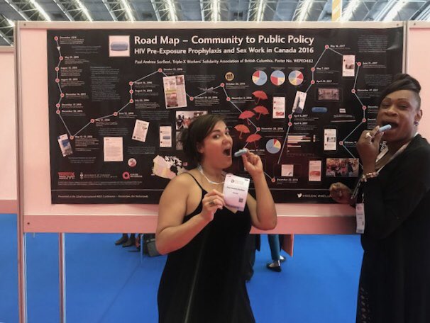 XXXWorkers's tweet photo. Our poster exhibit, โ#SWPrEP: Road Map - Community to Public Policyโ is on display all day today at the 22nd International AIDS Conference, in Amsterdam!
https://t.co/PcSWKeAIjo
Great big thank you to Alex Andrews and @swopusa for helping make this dream a reality! https://t.co/APIlLPm8rI
