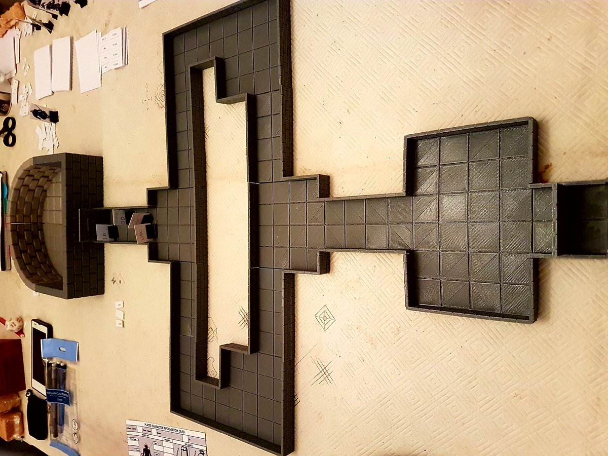 #CraftWednesday
I'm resurrecting a game I started last year. It's an entry level rpg game aimed at children and adults who have never played before. It's called 'Around every corner'. It's a combo of dice, cards and 3d printed tiles. Still ironing out the wrinkles.